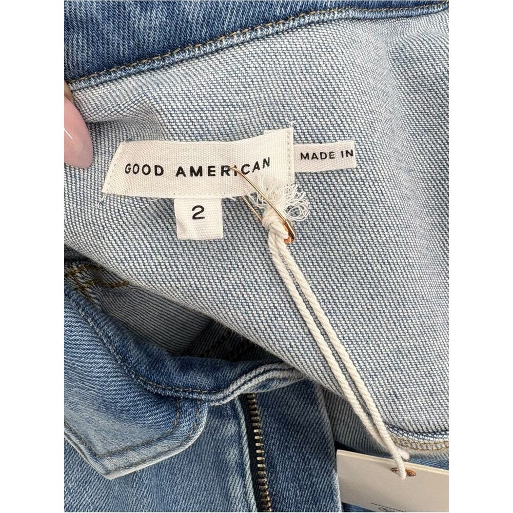 Good American Fit For Success Denim Jumpsuit NWT Medium Utility Chic Blue - Picture 11 of 14